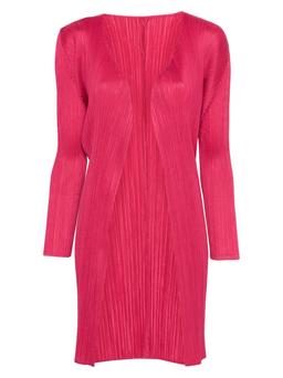 Pleats Please Issey Miyake Pleated Midi Cardigan