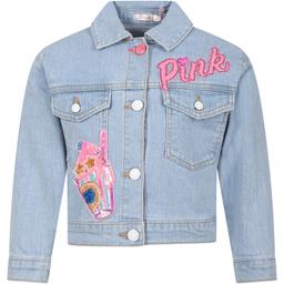Billieblush Denim Jacket For Girl With Sequin Patch
