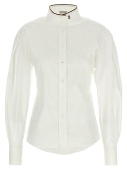 Brunello Cucinelli shiny Collar Detail Shirt