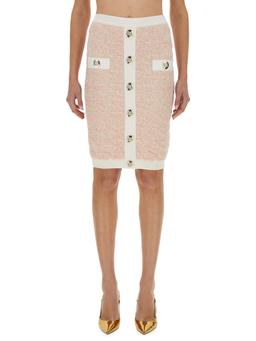 Balmain Tweed Midi Skirt