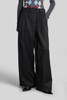 Ganni Pants In Black Polyester