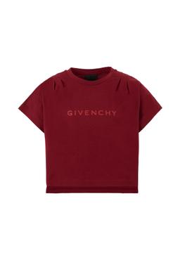 Givenchy Burgundy T-shirt For Girl With Logo