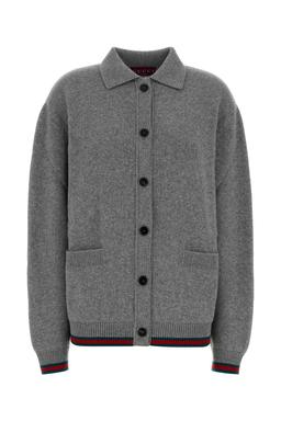 Gucci Grey Wool Blend Oversize Cardigan