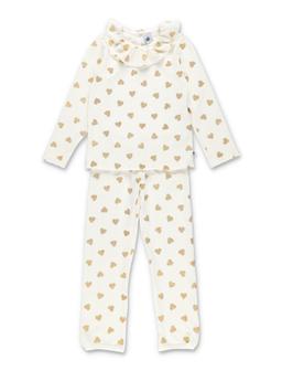 Petit Bateau Pyjamas With Glitter Heart Print