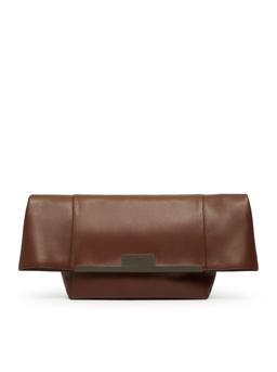 Large Clutch In Natural Leather Max Mara