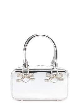 self-portrait Metallic Leather Mini Tote Bag