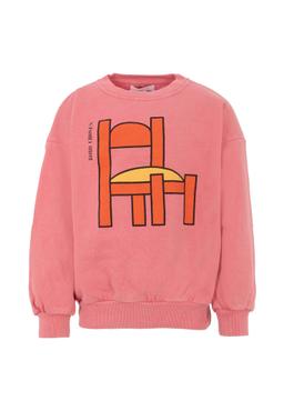 Bobo Choses Pink Sweatshirt For Girl With Chair