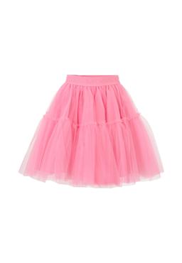 Monnalisa Pink Skirt For Girl With Logo