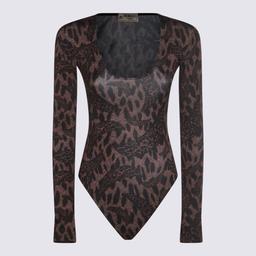 Fiorucci Brown Nylon Bodysuit