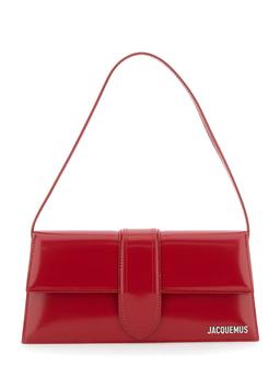 Jacquemus le Bambino Long Red Shoulder Bag With Removable Shoulder Strap In Leather Woman
