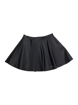 Marni Black Skirt With Pleated Details In Eco Leather Girl