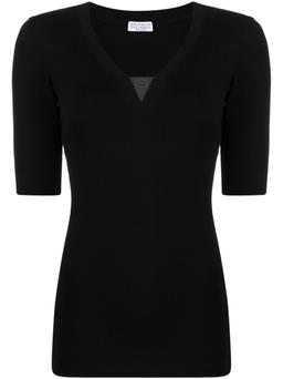 Brunello Cucinelli Cotton V-necked Sweater