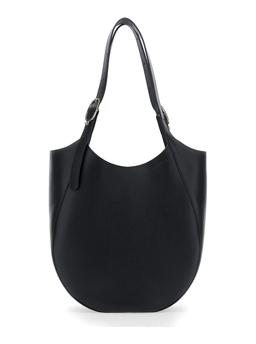 Longchamp le Foulonné Black Xl Shoulder Bag With Two Top Handles And Buckle Closure In Grained Leather Woman