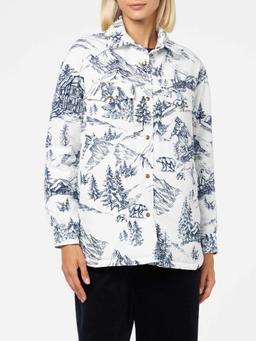 MC2 Saint Barth Woman Quilted Padded Jacket With Toile De Jouy Print