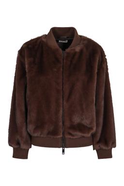 Parosh Bomber Jacket In Faux Fur