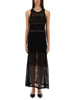 M05CH1N0 Jeans Mesh Dress With Logo