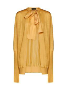Fabiana Filippi Orange Cardigan With Bow
