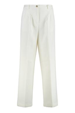 A. P.C. Tressie Cotton Blend Wide Leg Trousers