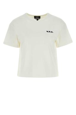 A. P.C. Ivory Cotton T-shirt