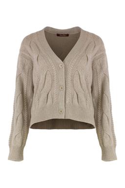 Max Mara Studio Cardigan In Wool And Cashmere With Braids
