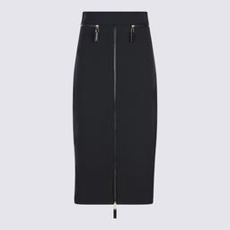 Elisabetta Franchi Black Midi Skirt