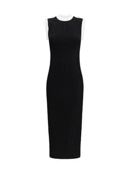 Balmain Sleeveless Torsade Knit Long Dress