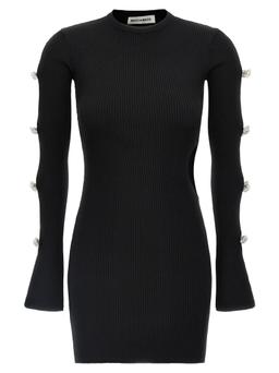 Mach & Mach cut-out Crystal Bow Dress