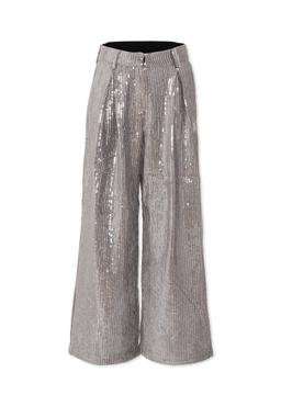 DKNY Silver Trousers For Girl With Sequins