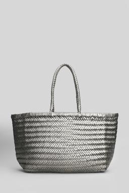 Dragon Diffusion Bamboo Triple Jump Tote In Gunmetal Leather