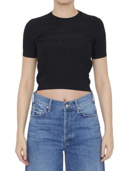Balenciaga Logo Printed Crewneck T-shirt