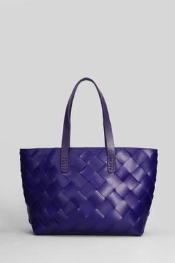 Dragon Diffusion Crossover Basket Tote In Viola Leather