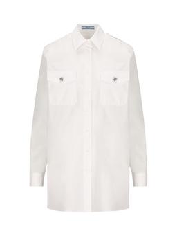 Prada Embellished Long-sleeved Buttoned Shirt