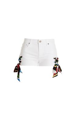 Pucci Printed Bow Denim Shorts