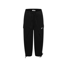 MSGM Black Trousers For Girl With Logo