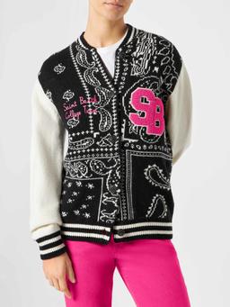 MC2 Saint Barth Woman College Jacket With Bandanna Print