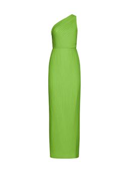 Solace London Green One Shoulder Maxi Dress