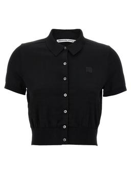 T by Alexander Wang Logo Patch Polo Shirt