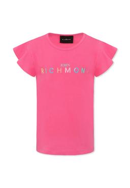 Richmond Fuchsia T-shirt For Girl With Logo
