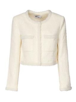 self-portrait Self Portrait Tweed Jacket With Shimmering Appliqués