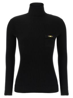 Elisabetta Franchi Ribbed Turtleneck Sweater