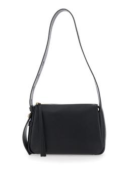 Tory Burch Black Leather Romy Small Shoulder Bag