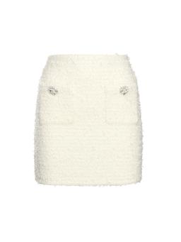 self-portrait Bouclé Knit Mini Skirt