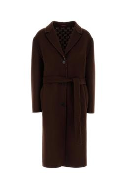 Gucci Chocolate Wool Blend Reversible Coat