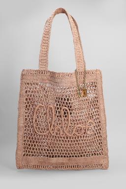 Chloé Summer Banana Tote In Powder Raffia