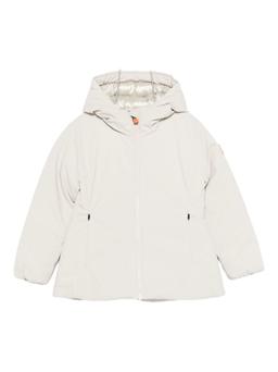 Save The Duck Kids White Padded Jacket With Hood