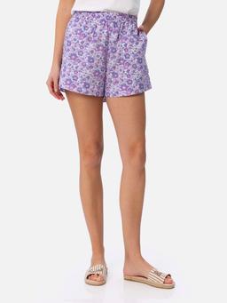 MC2 Saint Barth Woman Cotton Betsy Pull Up Shorts Meave Made With Liberty Fabric