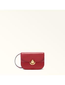 Furla Sfera Mini Crossbody Bag In Red Leather