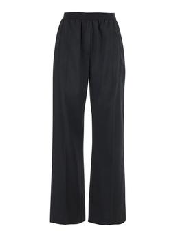 Tela stormo Black Trousers With Elasticated Waist In Fabric Woman