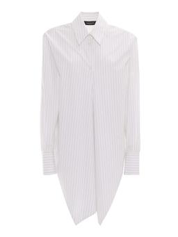 Fabiana Filippi Striped Popin Shirt With Crossed Front