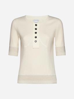 Bottega Veneta Ribbed Knit Cotton Top
